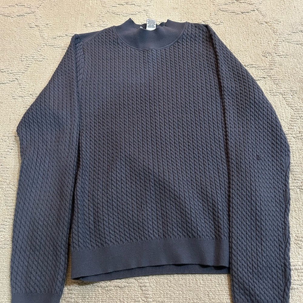 Magaschoni Men's Dark Gray Crewneck Sweater